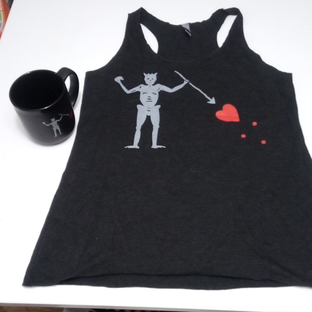 Black Rifle Coffee Company Women's Tank Top And 16 Oz. Mug Blackbeard Flag
